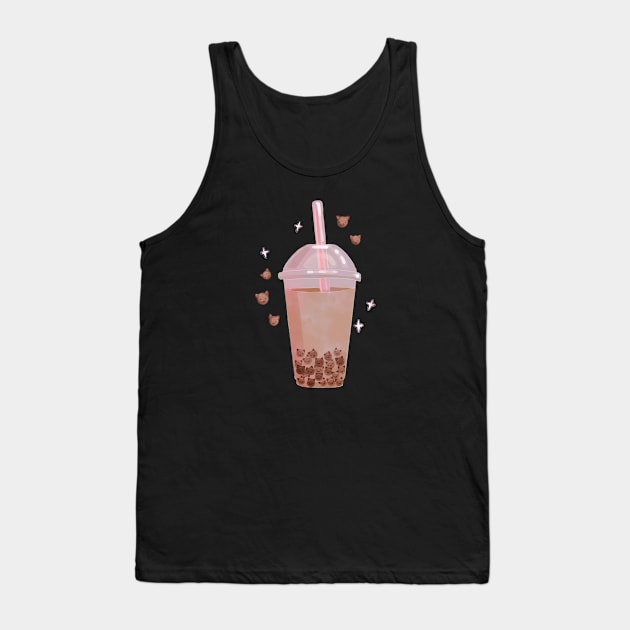 Boba Cats Tank Top by rachelleybell